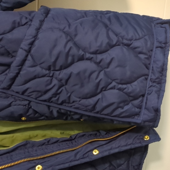 J. Crew Signature Puffer Navy Quilted Comfy Women's Coocon Jacket Winter Sz 2X - Picture 7 of 11